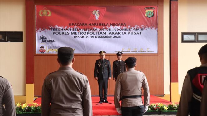 
					Polres Metro Jakarta Pusat Peringati Hari Bela Negara ke-77, Bangkitkan Semangat Bela Negara