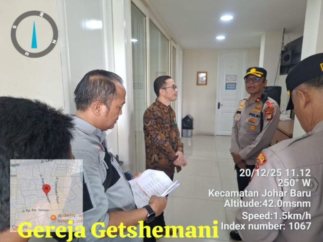 
					Jelang Natal 2025 dan Tahun Baru 2026, Tiga Pilar Johar Baru Cek Kesiapan Pengamanan Gereja
