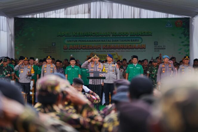 
					Pimpin Apel Kebangsaan Banser, Kapolri Ingatkan Kesiapsiagaan Bencana dalam Pengamanan Nataru