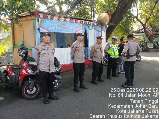 
					Siaga Nataru 2025–2026, Polsek Johar Baru Gelar Apel Personel Pospam Kota Paris