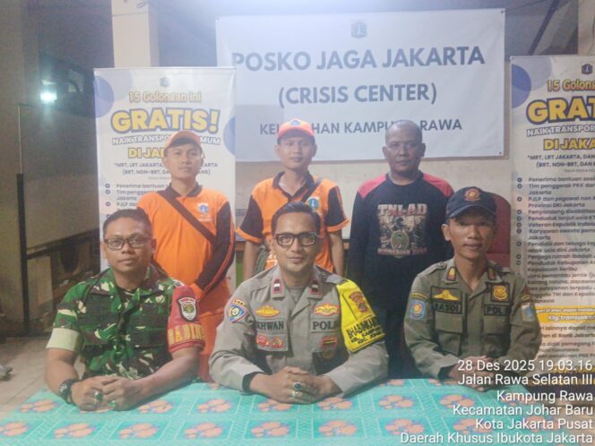 
					Posko Bersama Pengamanan Nataru 2026 di Kampung Rawa, Situasi Terpantau Aman