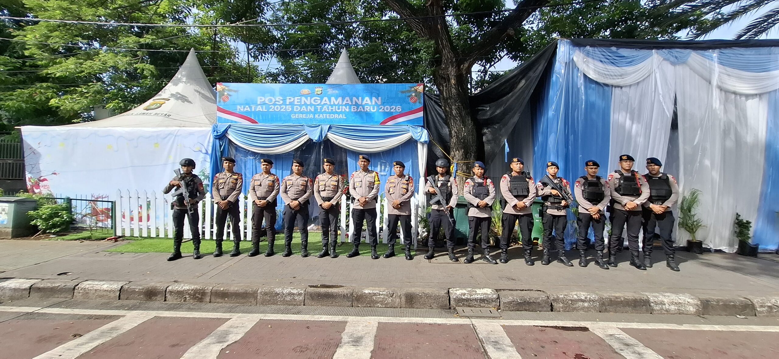 53 Personel Disiagakan Dalam Apel Pelayanan di Pospam Natal dan Tahun Baru Sawah Besar