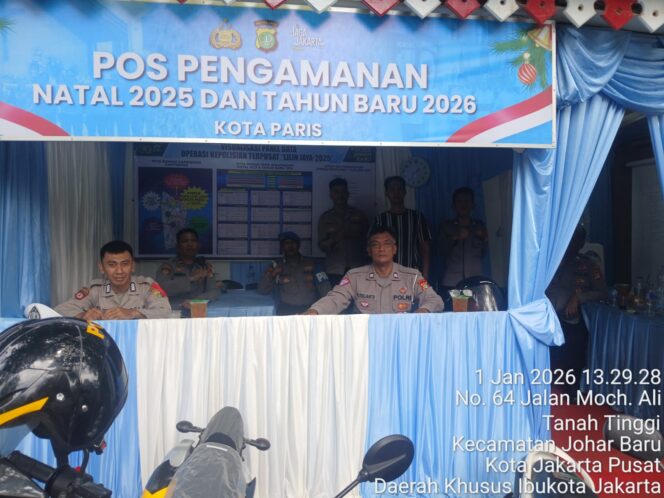 
					Propam Polres Jakpus Lakukan Pengecekan Pospam Nataru di Johar Baru