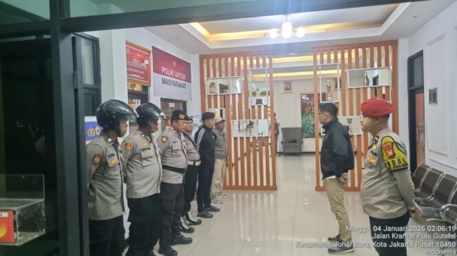 
					Apel Patroli Dini Hari, Polsek Johar Baru Tingkatkan Antisipasi Guantibmas