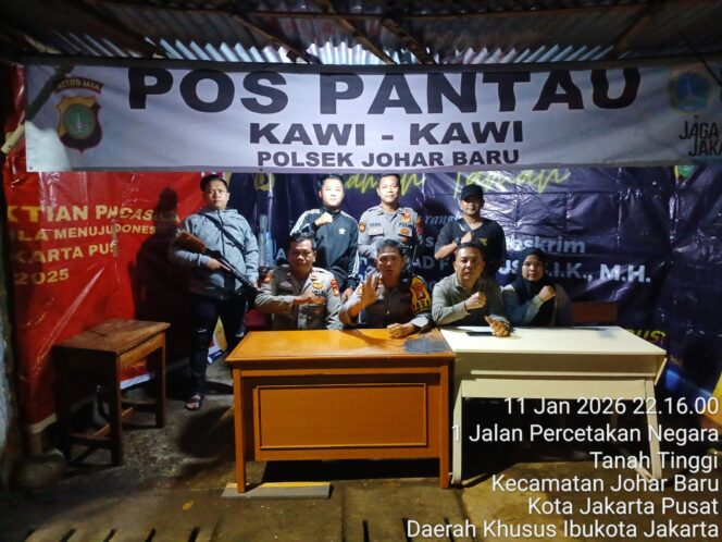 
					Perketat Pengamanan Pos Pantau Kawi-Kawi, Polsek Johar Baru Antisipasi 3C dan Tawuran