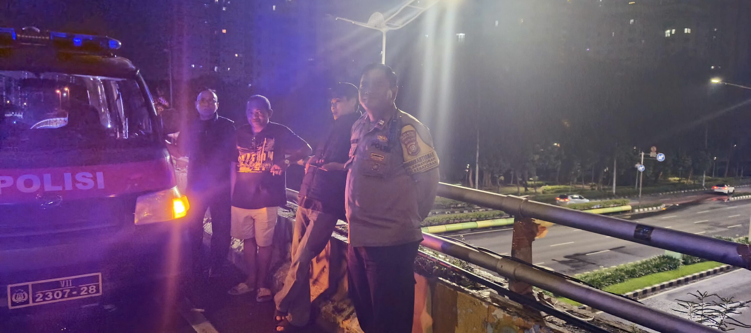 Polri Hadir Dini Hari, Strong Point Patroli Jaga Keamanan Kemayoran