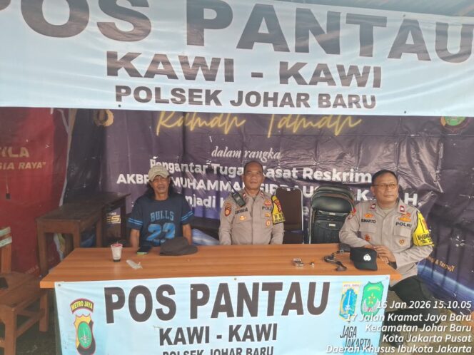 
					Polisi dan Warga Perkuat Kewaspadaan, Pos Pantau Kawi-Kawi Bawah Ditempati Bersama