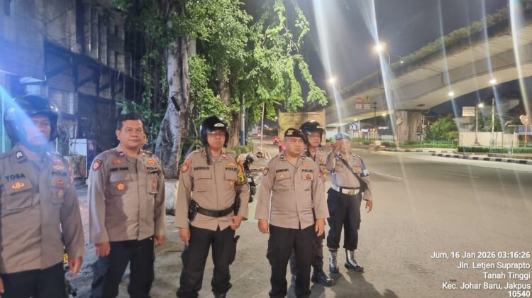 Cegah Tawuran Dini Hari, Polisi Gelar Patroli Cipta Kondisi di Johar Baru
