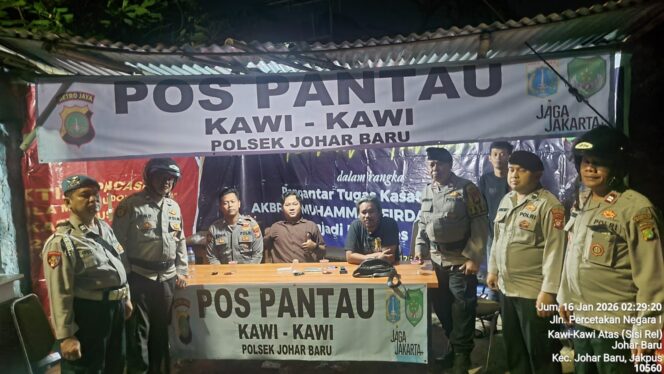 
					Perbatasan Johar Baru–Paseban Disiagakan, Polisi Jaga Pos Pantau Kawi-Kawi Sepanjang Malam