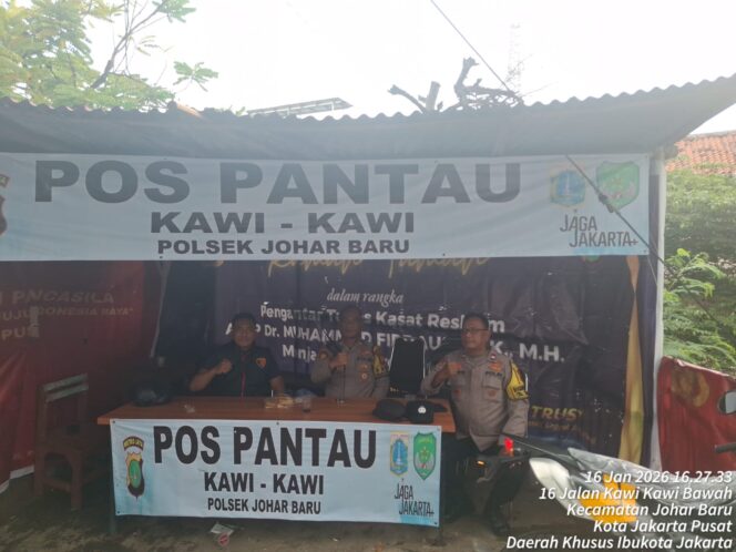 
					Pos Pantau Sore Hari Diperkuat, Polisi Siagakan Kawi-Kawi di Perbatasan Johar Baru–Paseban