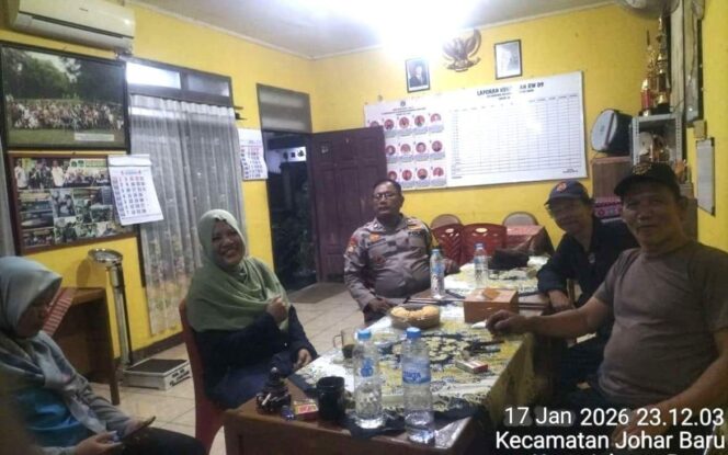 
					Polisi Perkuat Cooling System, Bhabinkamtibmas Sambangi Pos RW 09 Johar Baru