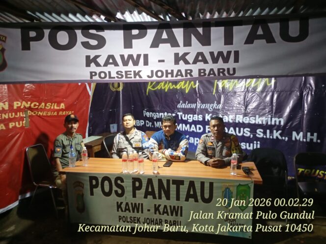 
					Antisipasi Tawuran dan Kejahatan Malam, Polisi Siaga Penuh di Pos Pantau Kawi-Kawi
