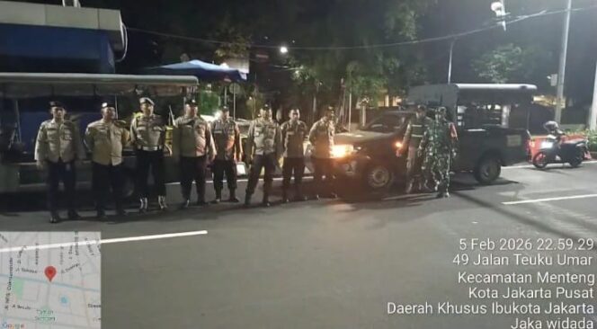 
					Patroli Tiga Pilar Jaga Kondusivitas Malam Hari di Jalan Teuku Umar Menteng