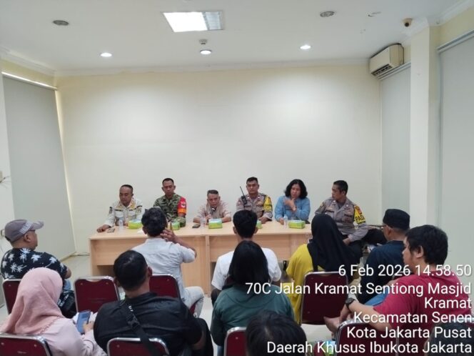 
					Polsek Senen Koordinasi Lintas Unsur Tindak Lanjuti Tawuran Remaja di Kelurahan Kramat