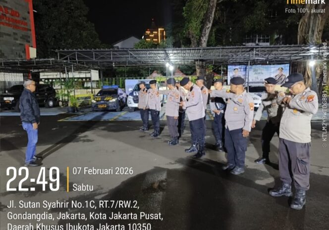 
					Apel Cipkon Malam Hari, Polsek Metro Menteng Tingkatkan Patroli Wilayah