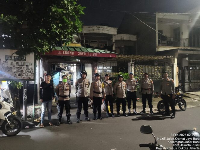 
					Jaga Kondusifitas Wilayah Jelang Ramadhan, Polsek Johar Baru Gelar Patroli Cipta Kondisi Antisipasi Guantibmas
