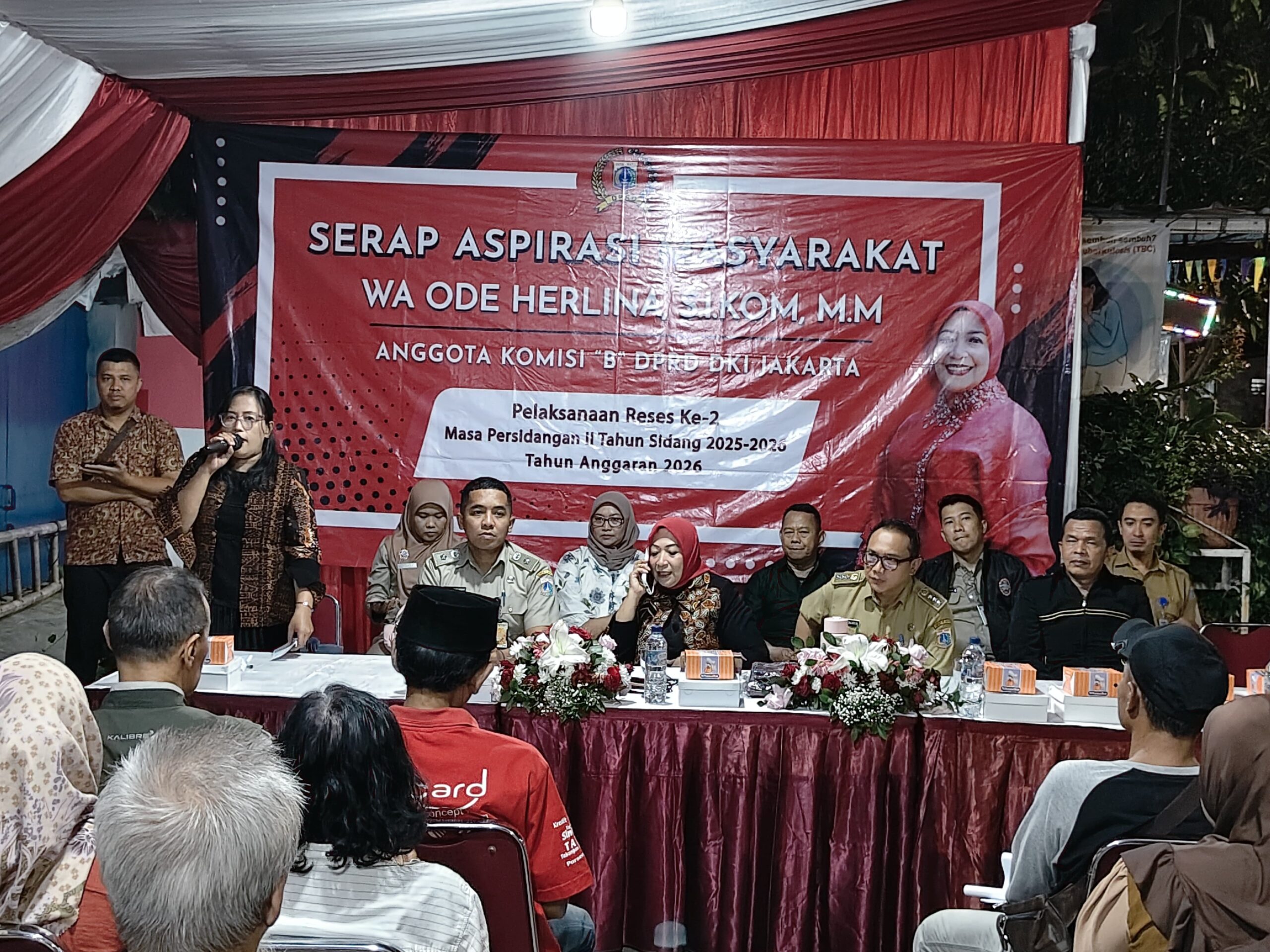 Bhabinkamtibmas Monitoring Kegiatan Reses Anggota DPRD DKI Jakarta di Gunung Sahari Utara