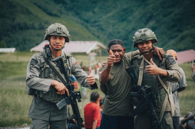 
					Amankan Aktivitas Ekonomi Warga, Satgas Ops Damai Cartenz-2026 Perkuat Rasa Aman di Kiwirok, Pegunungan Bintang