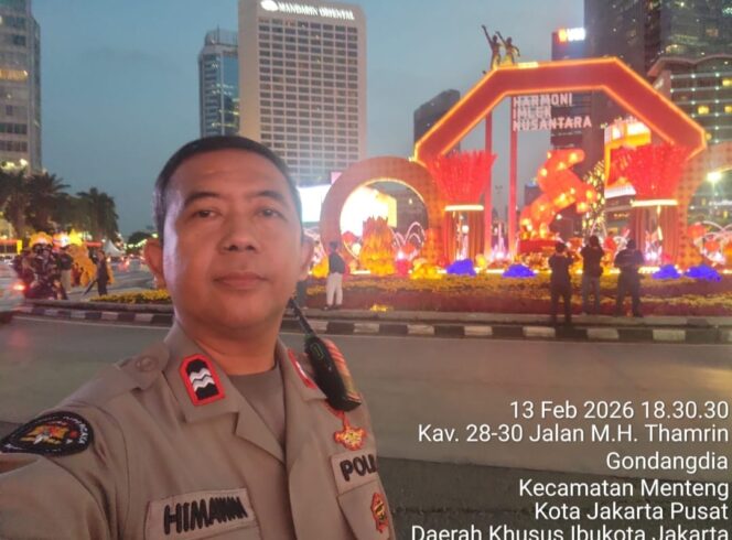
					Polsek Metro Menteng Amankan Jakarta Light Festival Imlek 2026 di Bundaran HI