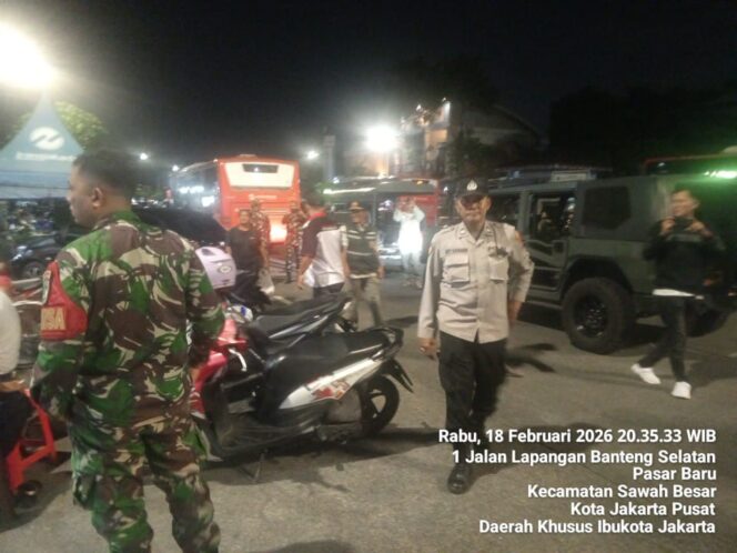 
					Patroli Gabungan 3 Pilar Polres Metro Jakarta Pusat, Situasi Wilayah Terpantau Aman Dan Kondusif