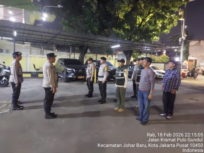 
					Apel Patroli Gabungan Tiga Pilar Antisipasi Guantibmas di Wilkum Polsek Johar Baru