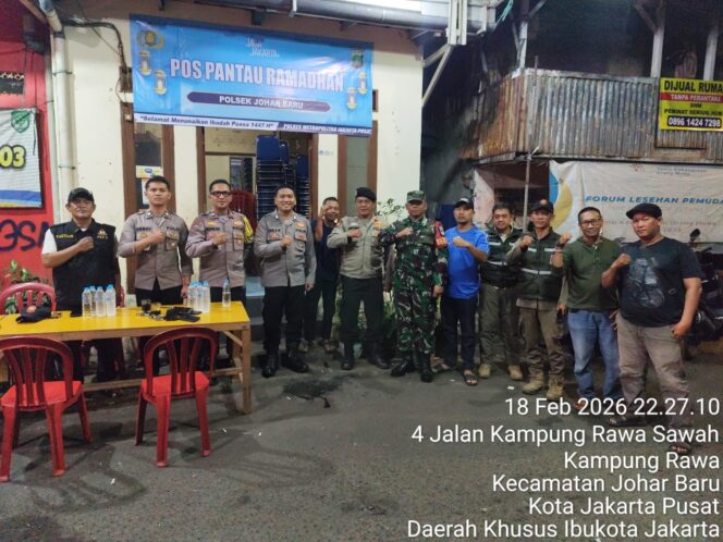 
					Ciptakan Wilayah Aman Malam Bulan Ramadhan, Patroli Tiga Pilar Sisir Titik Rawan Johar Baru