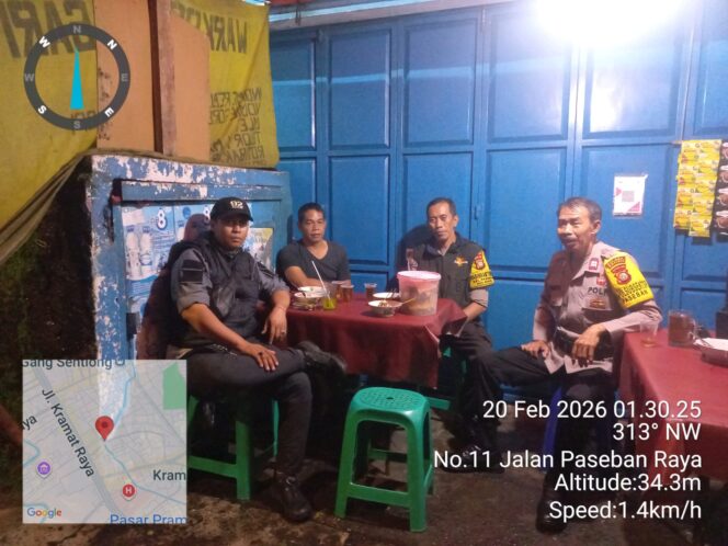 
					Patroli Pemantauan wilayah bersama Pokdar Kamtibmas di wilayah Paseban