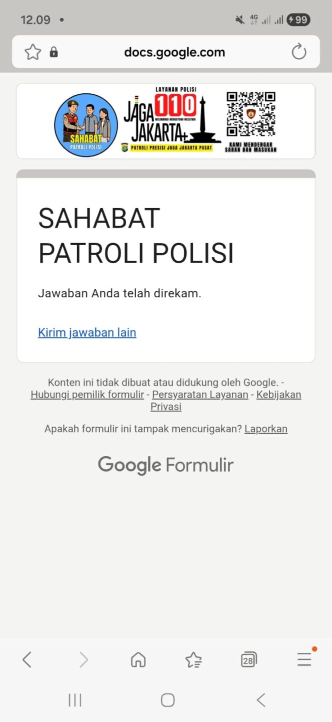 
					Sosialisasi Pelayanan dan Pengaduan Cepat via QR Code, Samapta Polsek Senen Ajak Warga Lebih Mudah Lapor