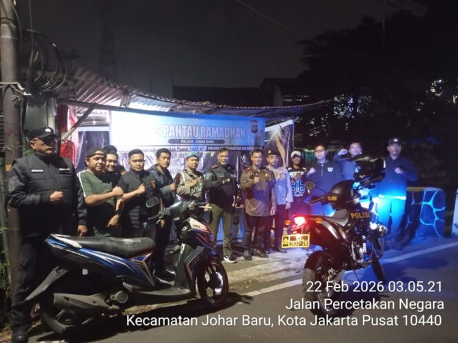 
					Patroli Gabungan Tiga Pilar Amankan Wilayah dan Penyentuhan Pos Pantau Ramadhan 1447 H/2026 di Wilayah Hukum Polsek Johar Baru