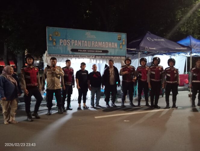 
					Polisi dan Pokdar Kamtibmas Perketat Penjagaan Posko Ramadan Gunung Sahari, Antisipasi Tawuran Jelang Subuh