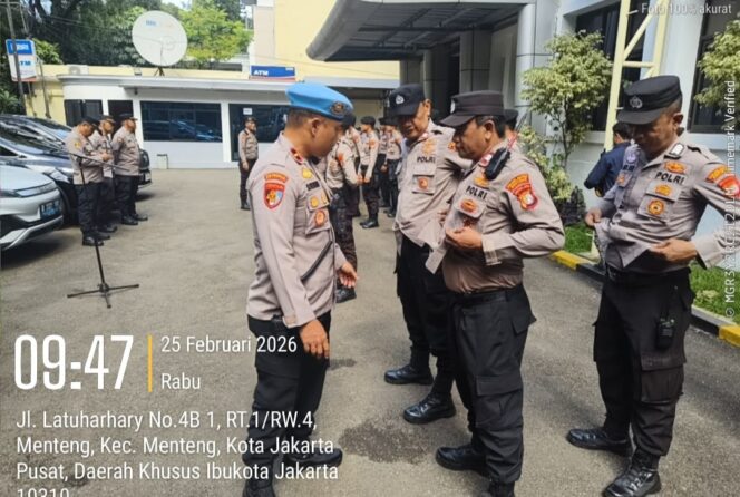 
					Apel Pasukan Digelar, Polsek Metro Menteng Siap Layani Aksi Mahasiswa Hukum di Komnas HAM