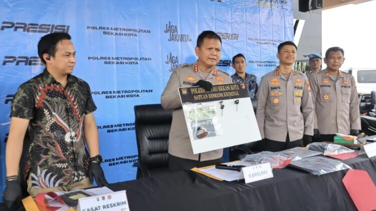 Polres Metro Bekasi Kota Ringkus Penarik Motor Paksa di Narogong, 4 Pelaku Masih Buron