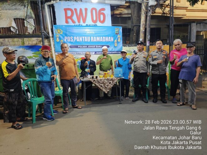 
					Perkuat Pengamanan Ramadhan, Polsek Johar Baru Plotting Pos Pantau RW 06 Galur