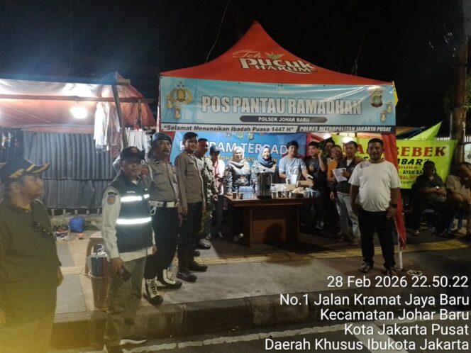 
					Pastikan Ramadhan Aman, Tiga Pilar Cek Kesiapan Pos Pantau JOTET di Johar Baru