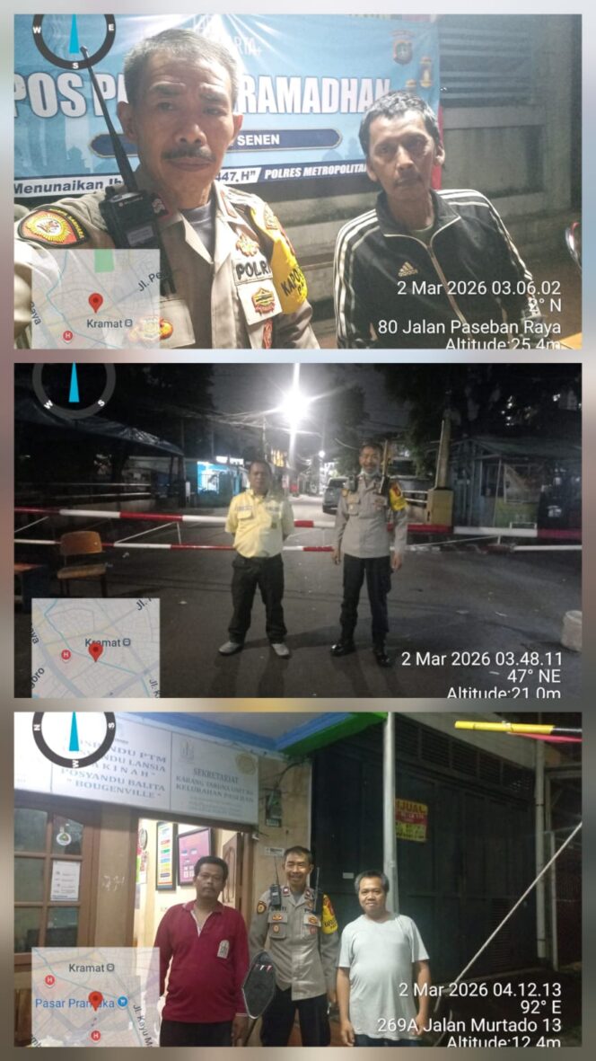 
					Patroli Pos Pantau Ramadhan di Paseban Senen, Polisi Antisipasi Tawuran Jelang Sahur