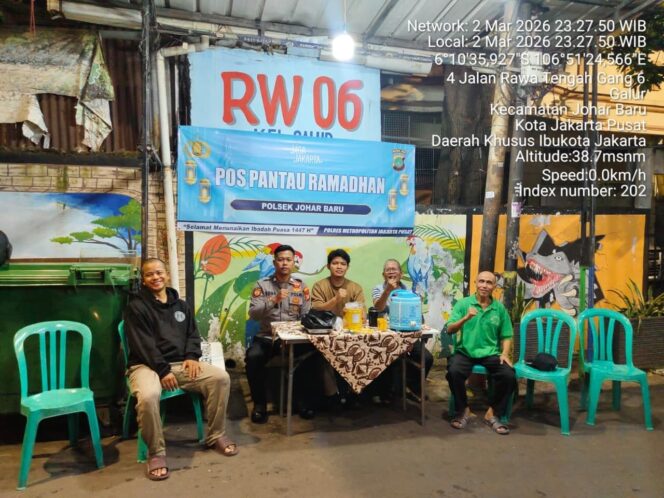 
					Wakapolsek Johar Baru Cek Langsung Plotting Pos Pantau Ramadhan RW 06 Galur, Antisipasi SOTR dan Tawuran
