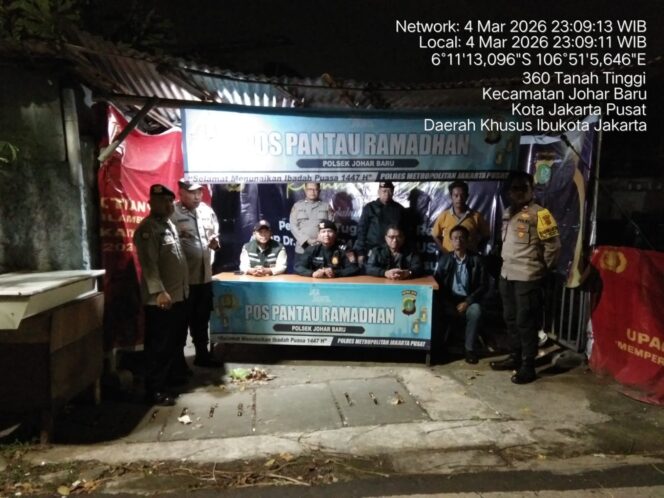 
					Jaga Malam Ramadhan, Polisi dan Tiga Pilar Kontrol Pos Pantau Kawi-Kawi Johar Baru