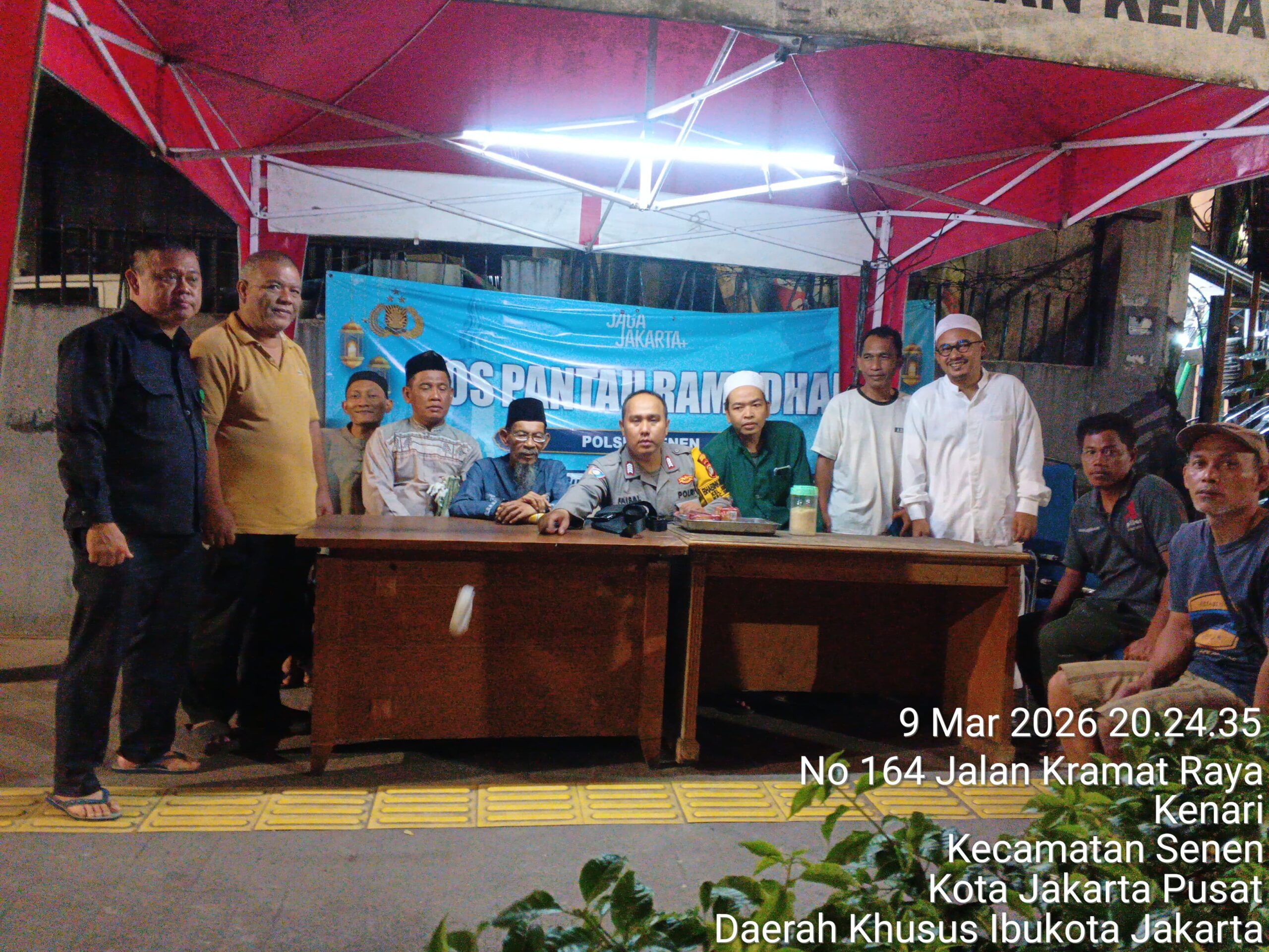 Polisi dan Tiga Pilar Pantau Kerawanan Kamtibmas di Pos Pantau Ramadhan Kenari