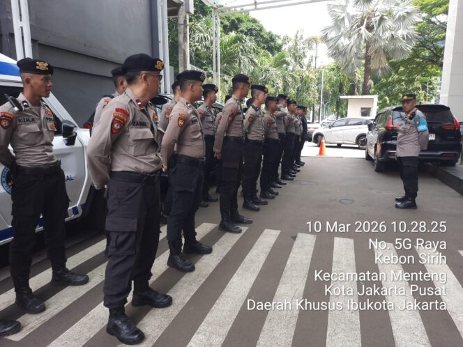 
					Polsek Metro Menteng Siagakan 40 Personel, Antisipasi Unras di Kantor Badan Gizi Nasional