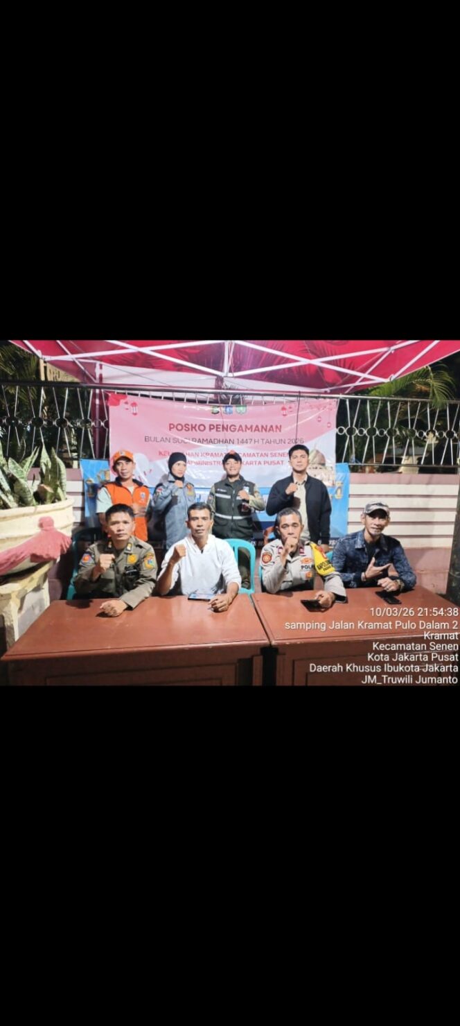 
					Polisi dan Tiga Pilar Pantau Posko Ramadhan di Kramat, Antisipasi Tawuran dan Gangguan Kamtibmas