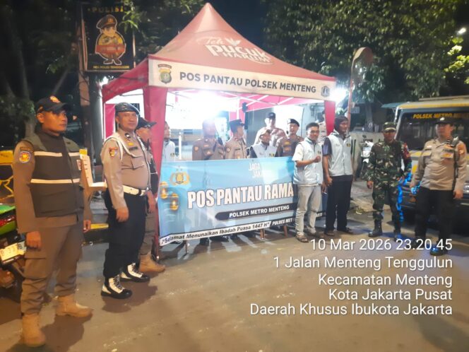 
					Jelang Lebaran, Patroli Gabungan Menteng Perketat Pengawasan di Pos Pantau Menteng Tenggulun