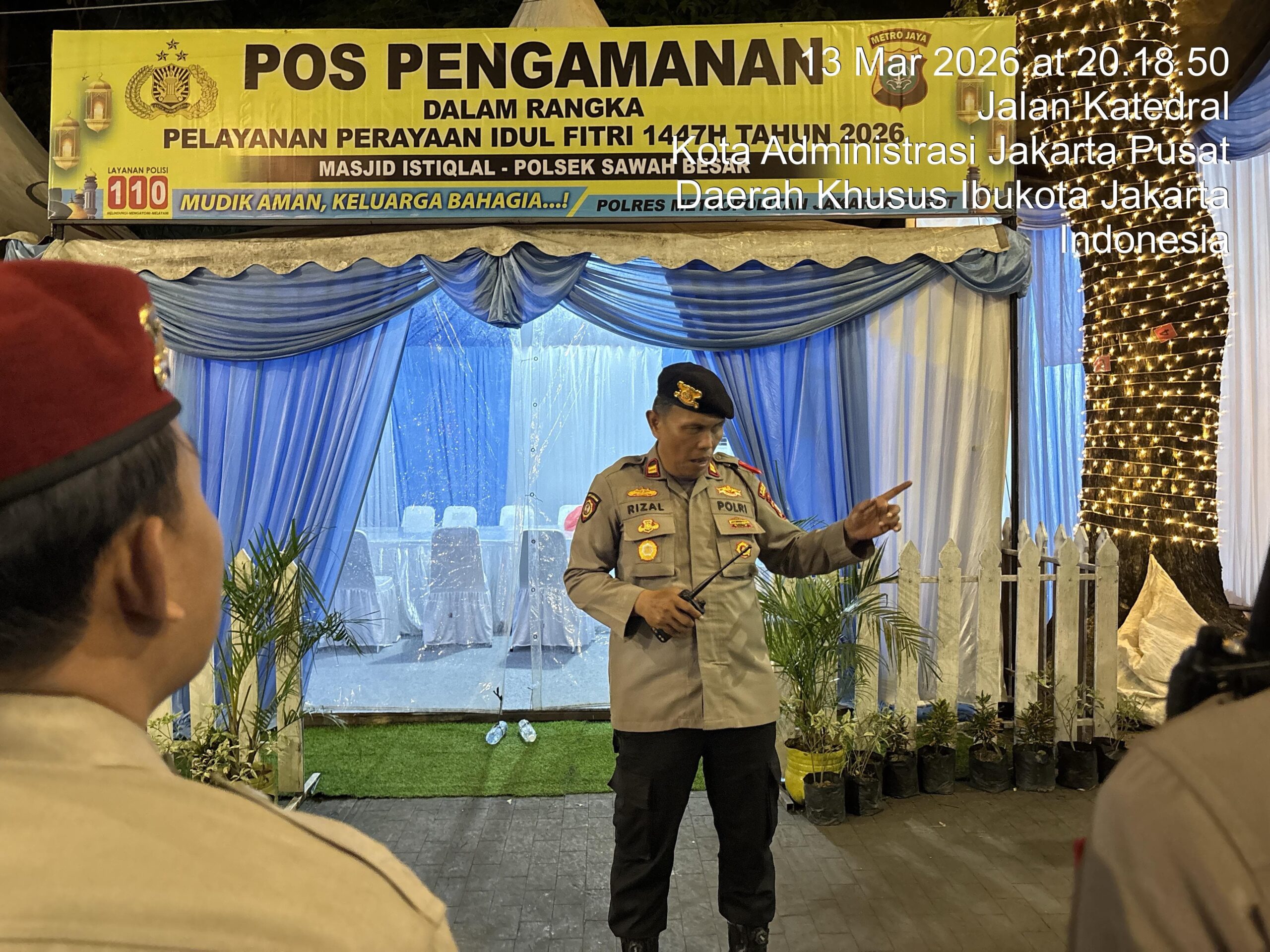 Apel Kesiapsiagaan Pengamanan Ops Ketupat Jaya Digelar di Pos Pam Masjid Istiqlal, Sawah Besar