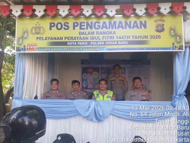
					Pengecekan Pos Pengamanan Operasi Ketupat Jaya 2026, Pastikan Kesiapan Personel di Johar Baru