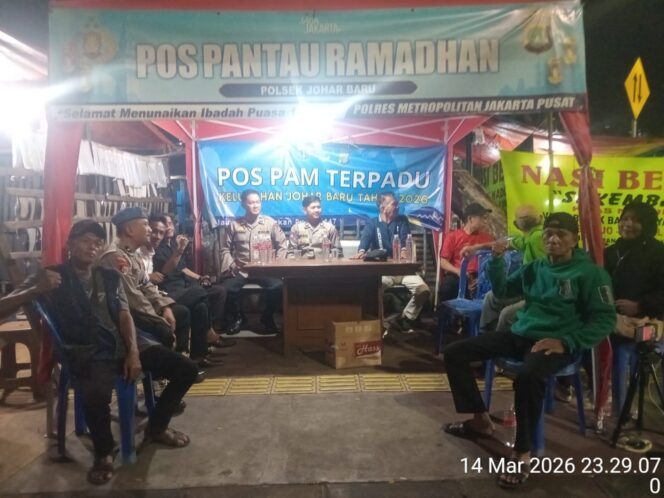 
					Perkuat Keamanan Malam Ramadhan, Pos Pantau Jotet Johar Baru Siaga Antisipasi Gangguan Kamtibmas