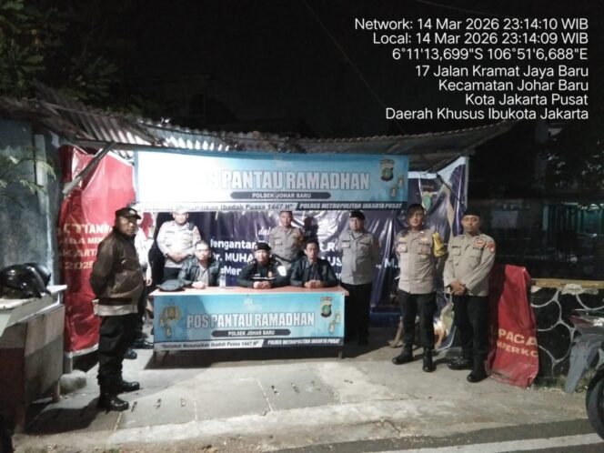 
					Jaga Kondusifitas Ramadhan, Tiga Pilar Monitoring Pos Pantau di Johar Baru