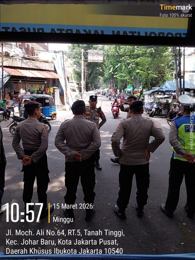 
					Personel Pospam Kota Paris Siaga, Operasi Ketupat Jaya 2026 Fokus Jaga Keamanan Johar Baru