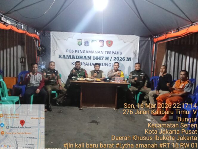 
					Polisi dan Tiga Pilar Gelar Pos Pantau Ramadan di Bungur, Antisipasi Gangguan Kamtibmas