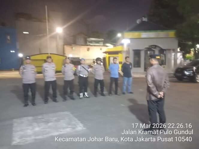 
					Apel Patroli Tiga Pilar Digelar, Antisipasi Gangguan Kamtibmas di Johar Baru Saat Ramadhan