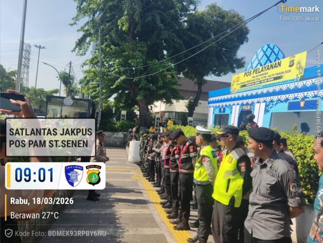 
					Apel Pengamanan Operasi Ketupat Jaya 2026 Digelar di Posyan Stasiun Senen