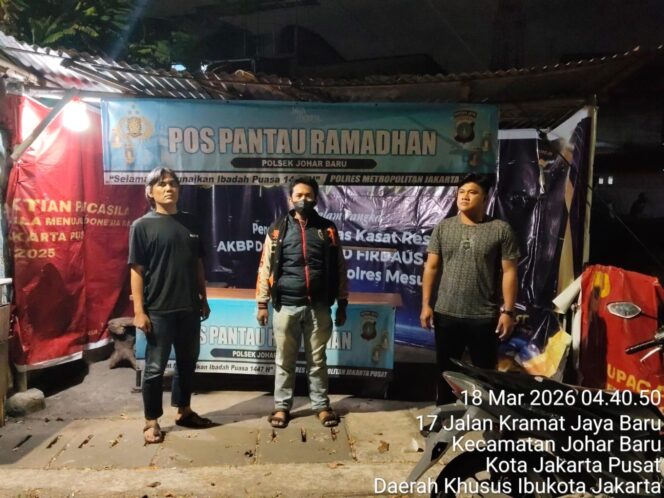 
					Patroli Subuh Reskrim Polsek Johar Baru, Antisipasi Tawuran dan Kejahatan Jalanan di Bulan Ramadhan